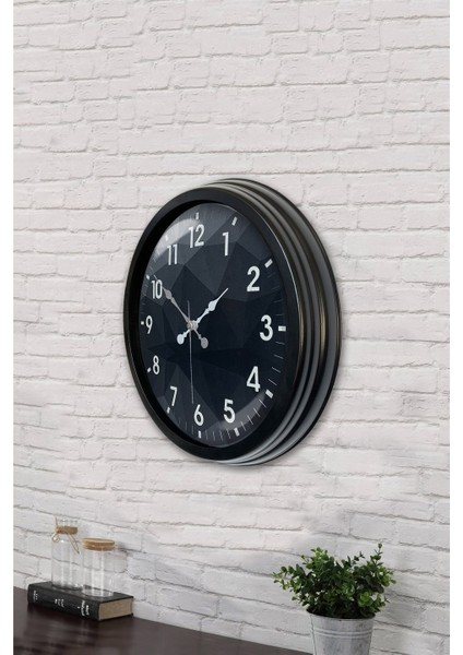 40 cm Siyah Metal Modern Tasarım Duvar Saati modelleri