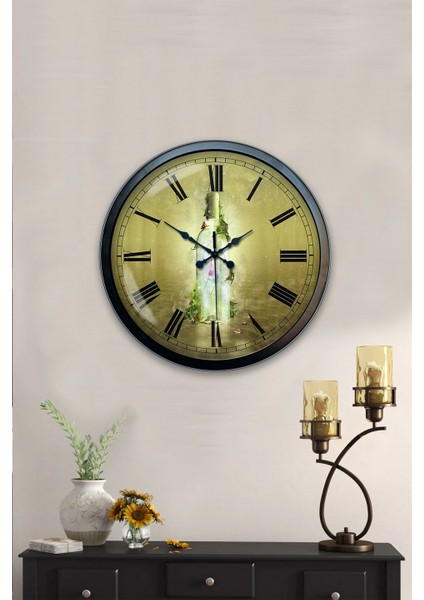 40 cm Siyah Metal Şişe Duvar Saati fiyatları