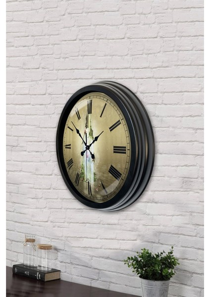 40 cm Siyah Metal Şişe Duvar Saati fırsatları