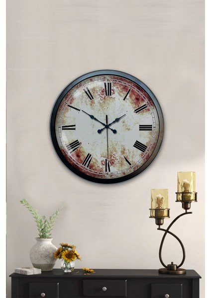 40 cm Siyah Metal Eskitme Duvar Saati fiyatları