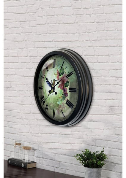 40 cm Siyah Metal Kuş Duvar Saati fırsatları