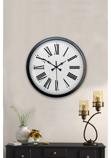40 cm Siyah Metal Roma Rakamlı Duvar Saati fiyatları