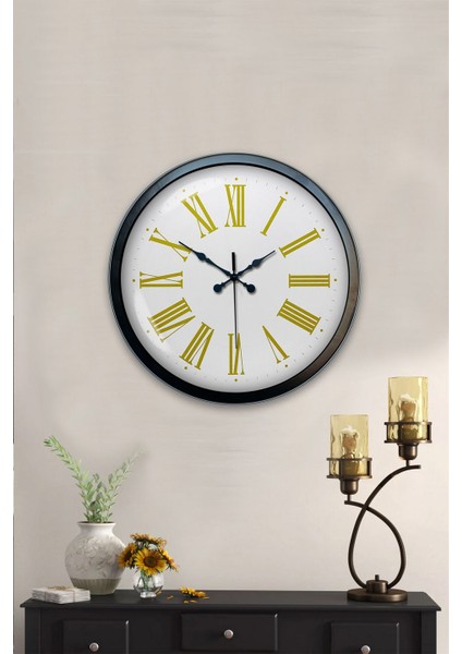 40 cm Siyah Metal Roma Rakamlı Duvar Saati fiyatları