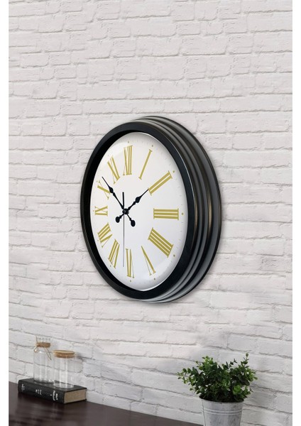 40 cm Siyah Metal Roma Rakamlı Duvar Saati fırsatları