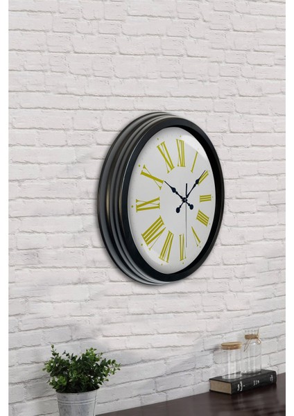 40 cm Siyah Metal Roma Rakamlı Duvar Saati indirimleri