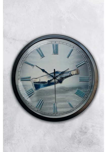 40 cm Siyah Metal Kayıp Duvar Saati