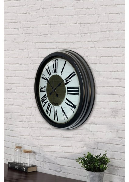 40 cm Siyah Metal Royal Duvar Saati modelleri