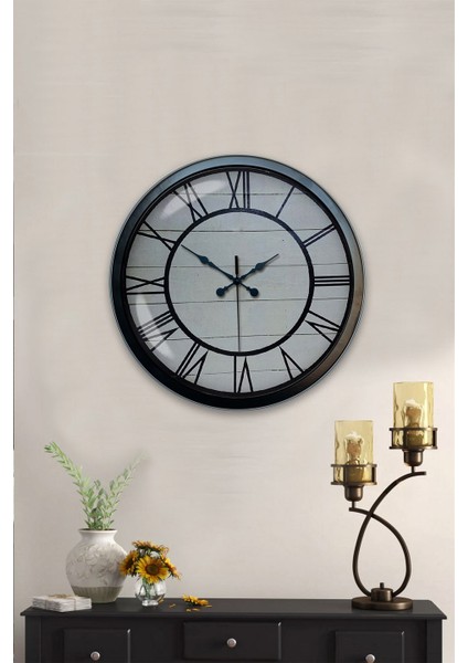 40 cm Siyah Metal Roma Rakamlı Duvar Saati fiyatları