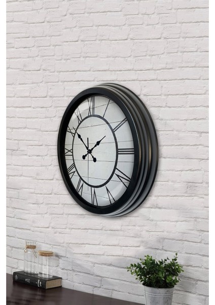 40 cm Siyah Metal Roma Rakamlı Duvar Saati fırsatları
