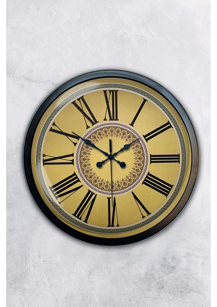 40 cm Siyah Metal Roma Rakamlı Duvar Saati