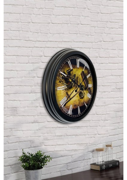 40 cm Siyah Metal Kaşif Duvar Saati indirimleri