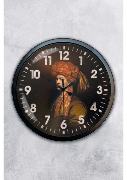 40 cm Siyah Metal Osmanlı Duvar Saati
