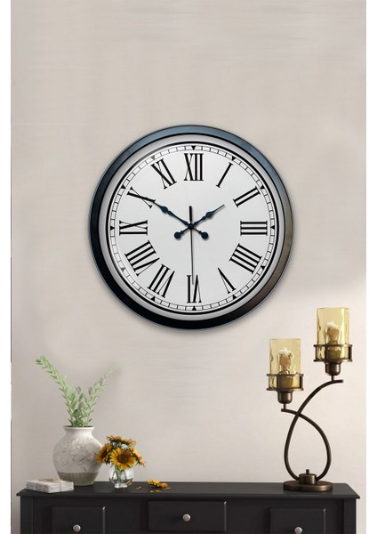 40 cm Siyah Metal Roman Duvar Saati fiyatları