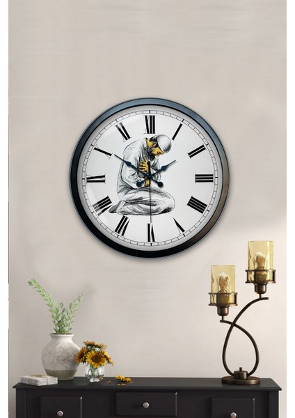 40 cm Siyah Metal Ibadet Duvar Saati fiyatları