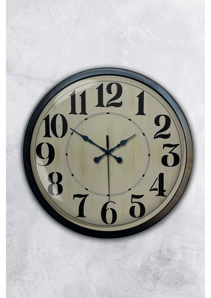 40 cm Siyah Metal Retro Duvar Saati