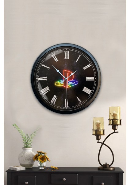 40 cm Siyah Metal Playstation Duvar Saati fiyatları