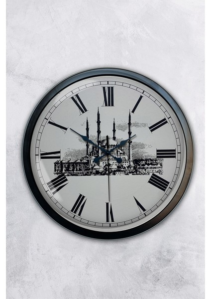 40 cm Siyah Metal Cami Duvar Saati