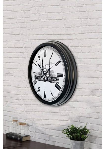 40 cm Siyah Metal Cami Duvar Saati fırsatları