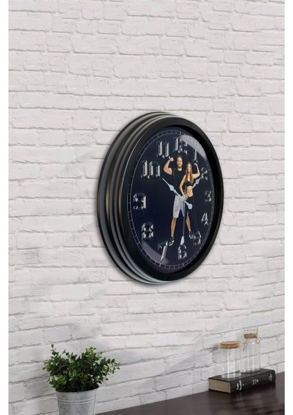 40 cm Siyah Metal Fitness Duvar Saati indirimleri