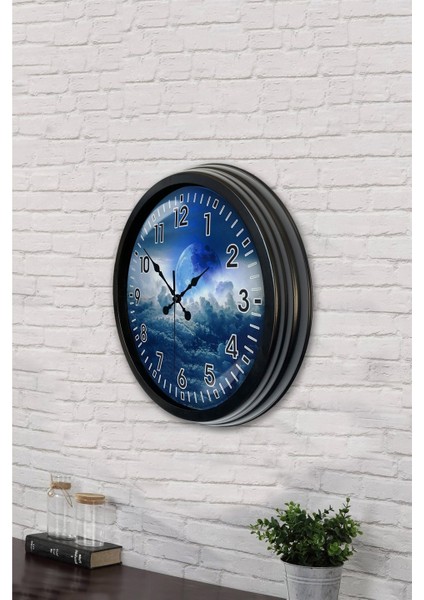40 cm Siyah Metal Bulutların Üstünde Duvar Saati fırsatları
