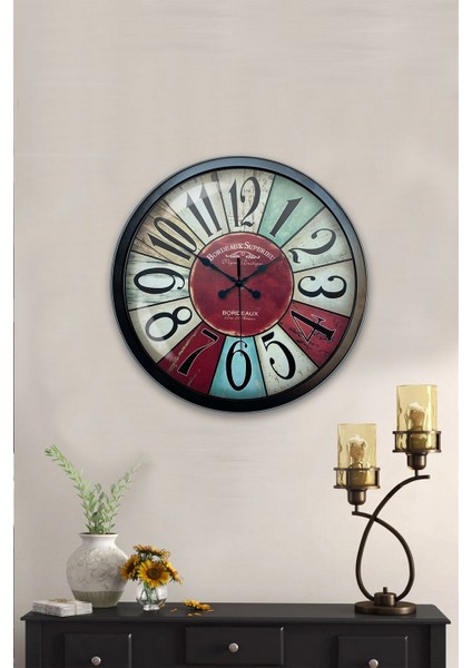 40 cm Siyah Metal Bordeaux Duvar Saati fiyatları