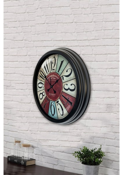 40 cm Siyah Metal Bordeaux Duvar Saati fırsatları