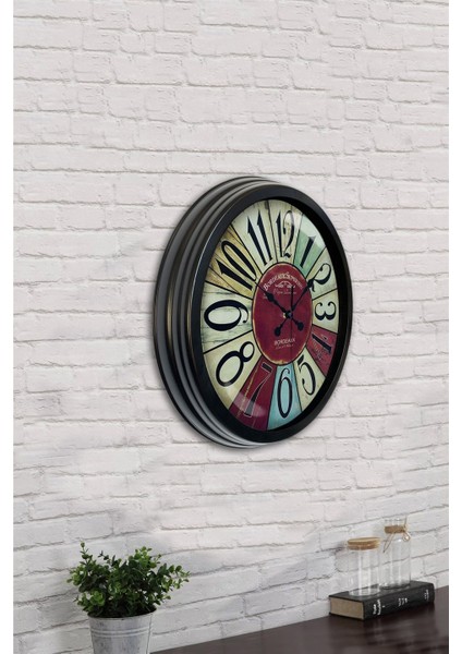 40 cm Siyah Metal Bordeaux Duvar Saati indirimleri