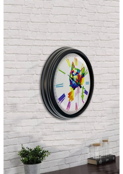 40 cm Siyah Metal Cat Duvar Saati indirimleri