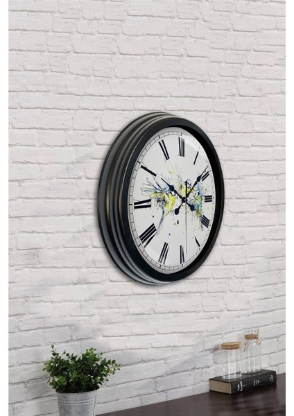 40 cm Siyah Metal Kuş Duvar Saati