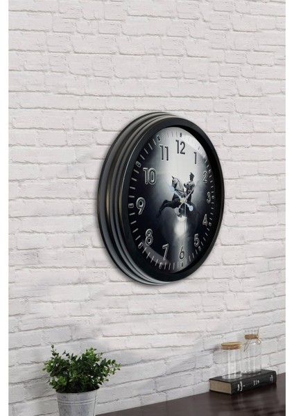 40 cm Siyah Metal Atatürk Duvar Saati