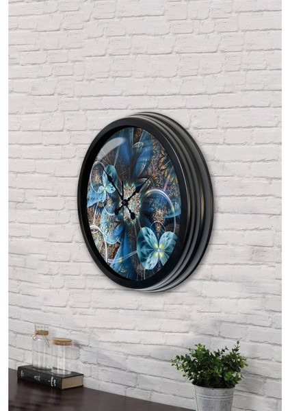 40 cm Siyah Metal Modern Duvar Saati
