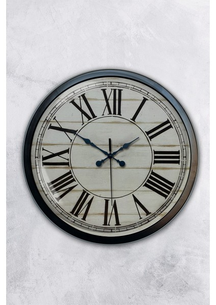 40 cm Siyah Metal Roma Rakamlı Duvar Saati