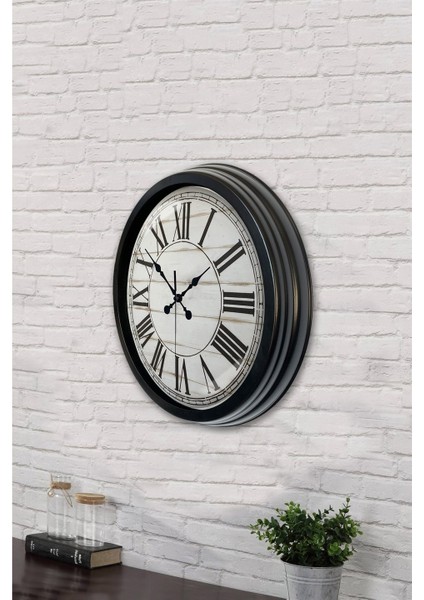 40 cm Siyah Metal Roma Rakamlı Duvar Saati fırsatları