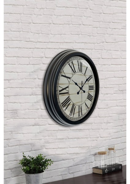 40 cm Siyah Metal Roma Rakamlı Duvar Saati indirimleri