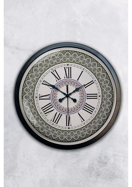 40 cm Siyah Metal Roma Rakamlı Duvar Saati