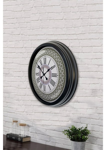 40 cm Siyah Metal Roma Rakamlı Duvar Saati modelleri