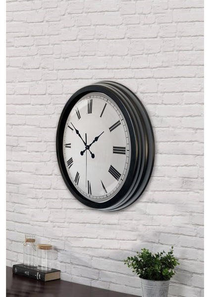 40 cm Siyah Metal Roma Rakamlı Duvar Saati modelleri