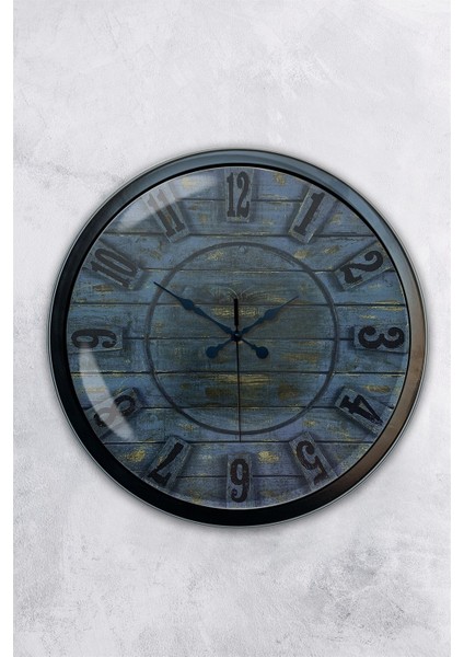 40 cm Siyah Metal Retro Duvar Saati