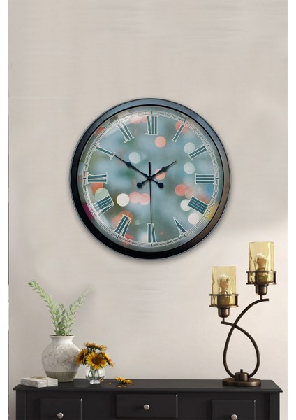 40 cm Siyah Metal Modern Duvar Saati