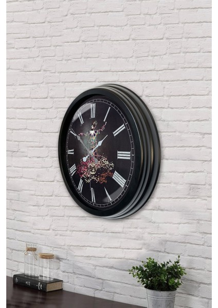 40 cm Siyah Metal Mevlevi Duvar Saati fırsatları