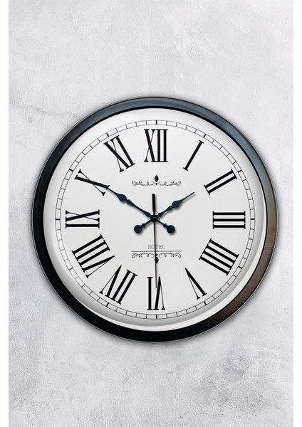 40 cm Siyah Metal Roma Rakamlı Duvar Saati