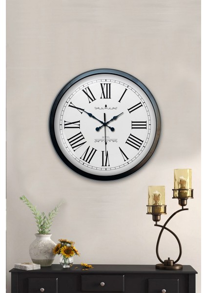 40 cm Siyah Metal Roma Rakamlı Duvar Saati fiyatları