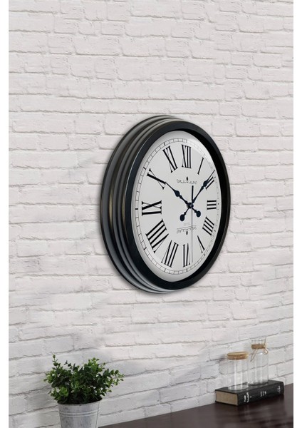 40 cm Siyah Metal Roma Rakamlı Duvar Saati indirimleri