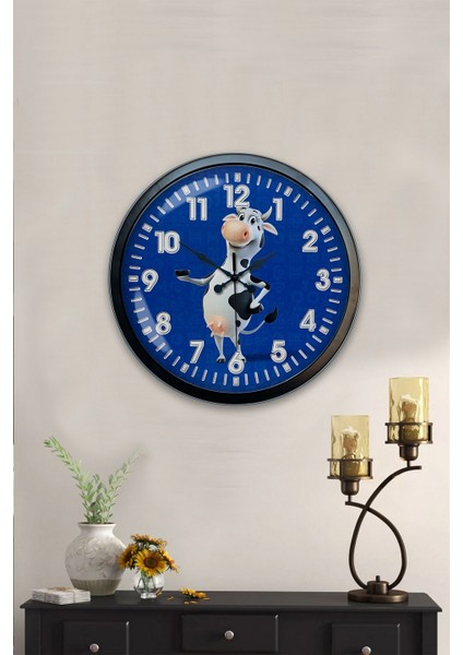 40 cm Siyah Metal Inek Duvar Saati fiyatları