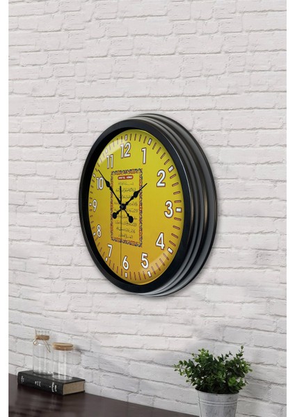 40 cm Siyah Metal Ayet-El Kursi Duvar Saati fırsatları