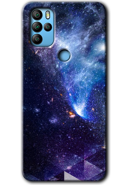 General Mobile Gm 21 Pro Kılıf Hd Desen Baskılı Arka Kapak + Temperli Cam - Galaksi