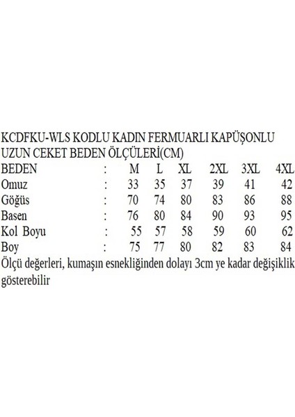 Kadın Siyah Kapüşonlu Fermuarlı Cepli Diz Üstü Üçiplik Önü ve Şapkası Şişme Trenckot