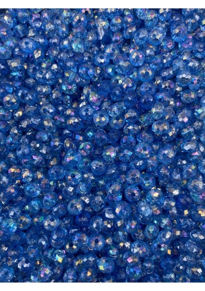 Mavi Renkli Basık 6mm Janjanlı Akrilik Boncuk,parlak Takı Yapım Hobi Boncuğu (25GR,~250 Adet) fiyatları