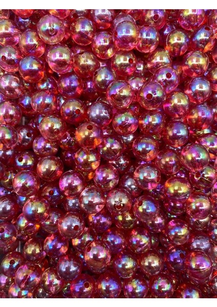 10MM Koyu Fuşya Renk Janjanlı Top Akrilik Boncuk, Takı, Çanta Yapım Boncuğu (50GR,~80 Adet) fiyatları