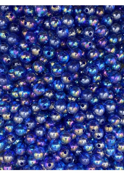 8mm Lacivert Renk Janjanlı Akrilik Top Boncuk,parlak Takı, Çanta Yapım Boncuğu (50GR,~170 Adet) fiyatları